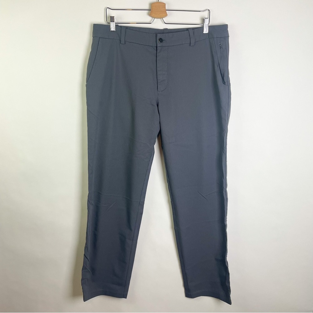 Lululemon ABC Pants Size 40 Professional Career Wear Gray Striped 32 Inseam